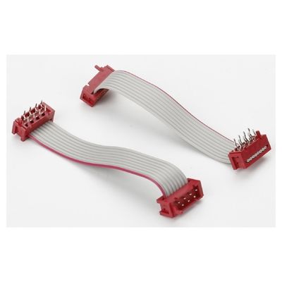 Cable plat en PVC polyester 28AWG 1.27mm Micro connecteur 8 broches câble IDC