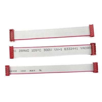 Cable plat en PVC polyester 28AWG 1.27mm Micro connecteur 8 broches câble IDC