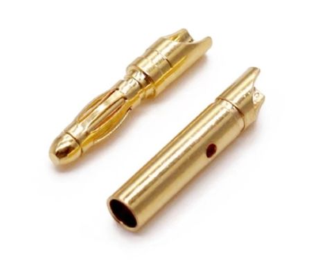 Taille personnalisée 4mm Connecteur de bouchon de banane mâle avec rouleau doré et fileté garanti