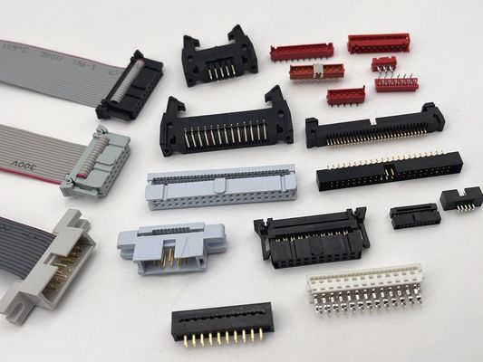 8 broches 10 broches mâles Assemblage de câble plat IDC câble ruban rouge Micro connecteur de correspondance