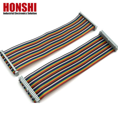 2.54mm IDC à IDC câble électrique plat 40 broches câble à ruban multicolore pour automobile