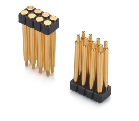 2.0mm Pitch H2.5mm Connecteur à broche Pogo mâle pour PCB double rangée 20 broches plongée droite