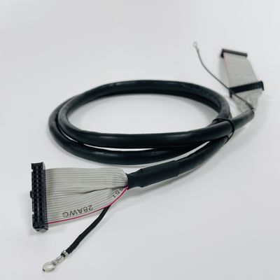Automobile IDC câble à ruban plat 2,54 mm matériau d'isolation en pvc polyester