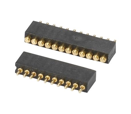 1.27mm H3.8mm Pogo Pin Connector en laiton C6801 Matériau Connecteur à 12 broches avec précision
