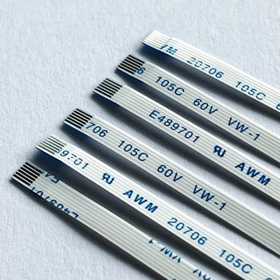 6 broches FFC câble plat personnalisé Awm 20706 105c 60v Vw-1 0,5 mm d'envergure FFC câble FPC