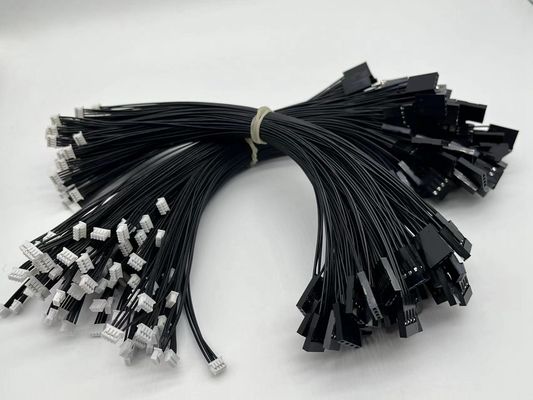 Coupe de fil électrique de longueur personnalisée Dupont 4 broches à connecteur JST SH 1.0 4 broches