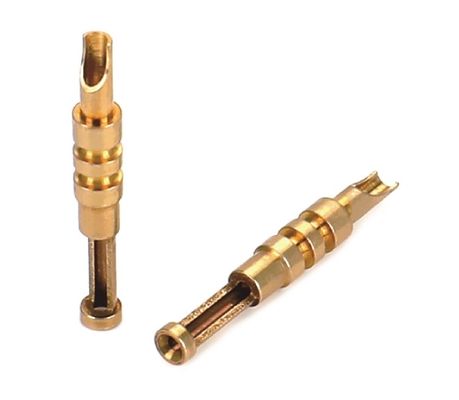 OEM CNC cuivre broches usinées contacts processus de tour automatique Taille personnalisée