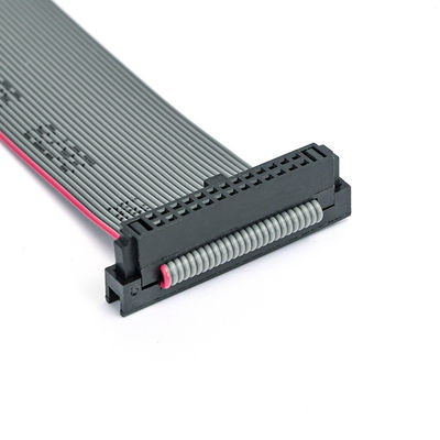 Assemblage de câble à ruban plat IDC à 26 broches avec soulagement de la contrainte et IDC à prise IDC de 2,54 mm