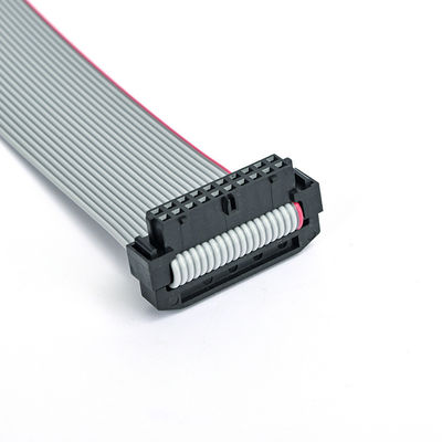 Assemblage de câble à ruban plat IDC à 26 broches avec soulagement de la contrainte et IDC à prise IDC de 2,54 mm