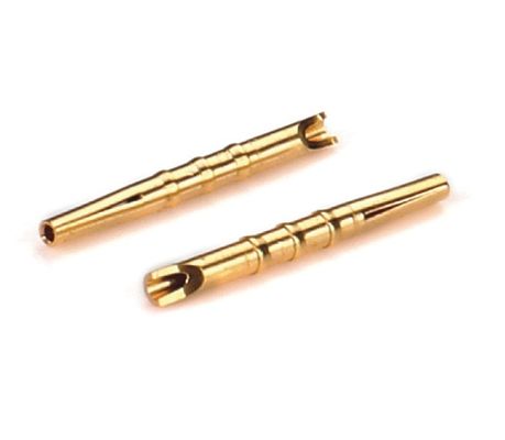 Pins usinés à la commande numérique en laiton plaqué or Connecteur à broches de cuivre de haute précision