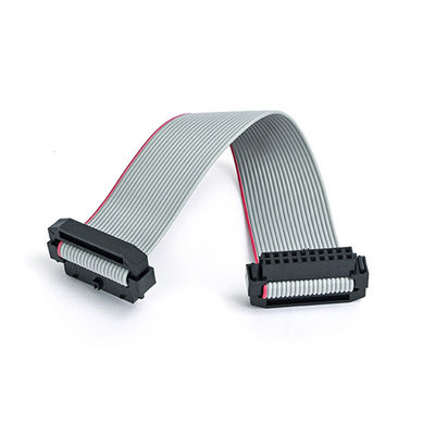 Assemblage de câble à ruban plat IDC à 26 broches avec soulagement de la contrainte et IDC à prise IDC de 2,54 mm