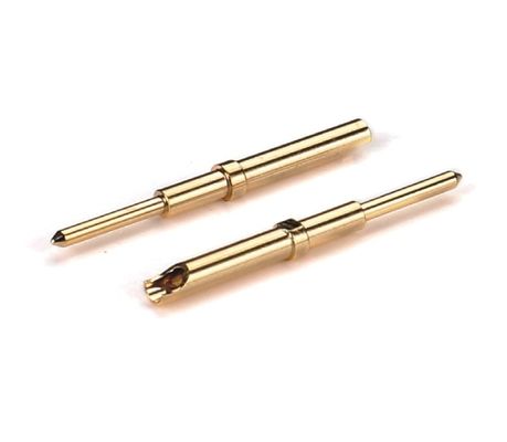 Pins usinés à la commande numérique en laiton plaqué or Connecteur à broches de cuivre de haute précision
