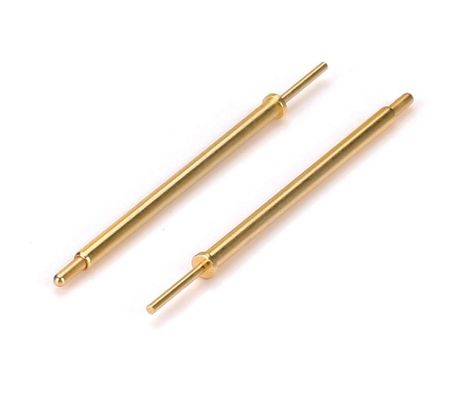 Pins usinés 2.0x18.5 mm plaqués or Pin terminal en laiton Pin de point de contact