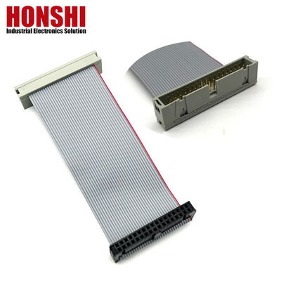 2.54mm IDC Socket à connecteur mâle 2e rangée 14Contacts Assemblage de câble à ruban plat