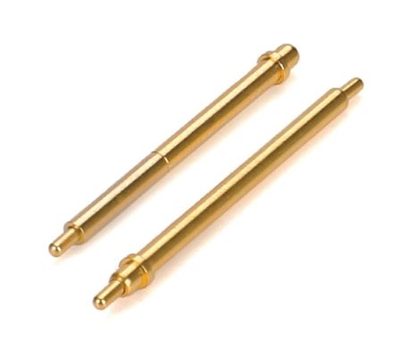 Pins usinés 2.0x18.5 mm plaqués or Pin terminal en laiton Pin de point de contact