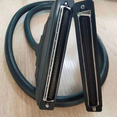 HPDB 100 broches connecteur MDR SCSI Assemblage de câble fil noir avec matériau de contact en laiton