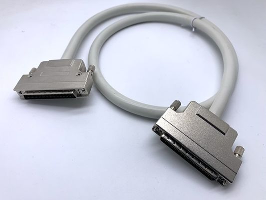 HPDB 100 broches connecteur MDR SCSI Assemblage de câble fil noir avec matériau de contact en laiton