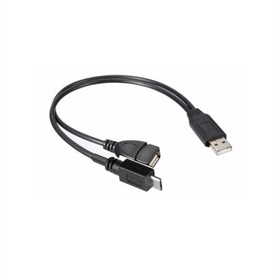 USB 2.0 Splitter Un mâle à une femelle Micro B câble USB C plaqué or Pour les téléphones mobiles