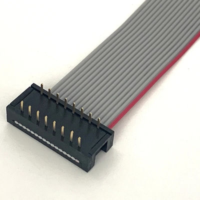 DIP Plug Assemblage de câble plat gris 16 broches câble à ruban UL2651 28awg 2,54 mm