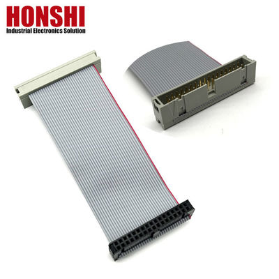 Cable plat à 34 broches UL2651 28awg câble à ruban de 2,54 mm IDC Socket to Box Header