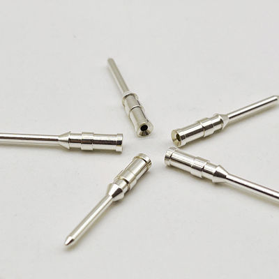 Pins de tournage CNC en acier rond Pins de contact en cuivre avec or