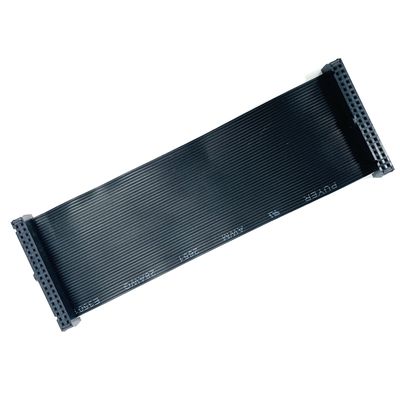 Cable plat noir personnalisé de 2,54 mm 6 broches - 64 broches Assemblage de câble à ruban plat IDC