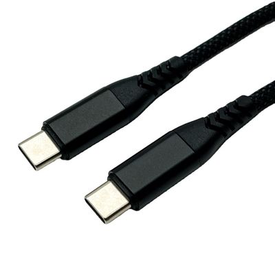 Cable USB noir UL2725 Type C USB 2.0 Un connecteur mâle plaqué or