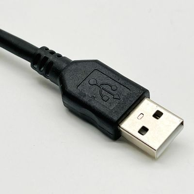 Cable USB noir UL2725 Type C USB 2.0 Un connecteur mâle plaqué or