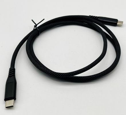 Cable USB noir UL2725 Type C USB 2.0 Un connecteur mâle plaqué or