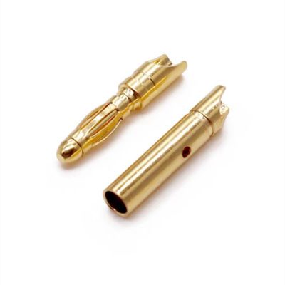 Plug de banane précision usinée multilamine épingle de contact 4 mm soudeuse finition de tasse