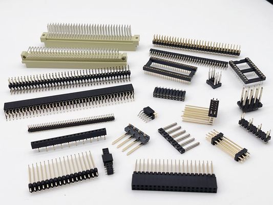 2.54mm PCB à double rangée H3.0mm 7.4mm Ligne de laiton usiné Connecteur de tête féminin rond