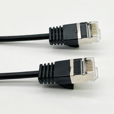 0.5m - 20m Noir câble Ethernet RJ45 Ronde Cat7 câble personnalisé