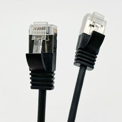 0.5m - 20m Noir câble Ethernet RJ45 Ronde Cat7 câble personnalisé
