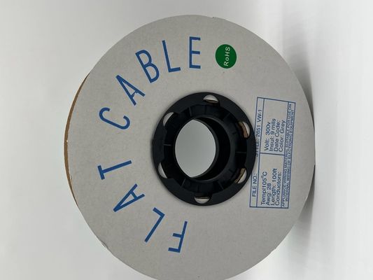 4 broches - 64 broches Cable plat personnalisé Grain gris 1,27 mm câble à ruban 76,5 M / rouleau