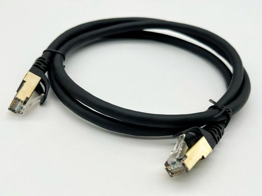 0.5m - 20m Noir câble Ethernet RJ45 Ronde Cat7 câble personnalisé