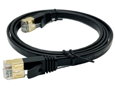 Assemblage de câble moulé noir sur mesure câble de patch Ethernet RJ45 Cat7 câble de connexion 8P8C câble