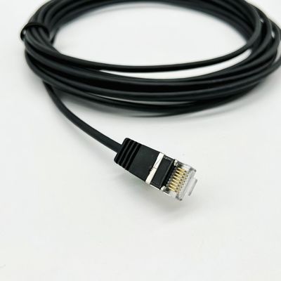Assemblage de câble moulé noir sur mesure câble de patch Ethernet RJ45 Cat7 câble de connexion 8P8C câble
