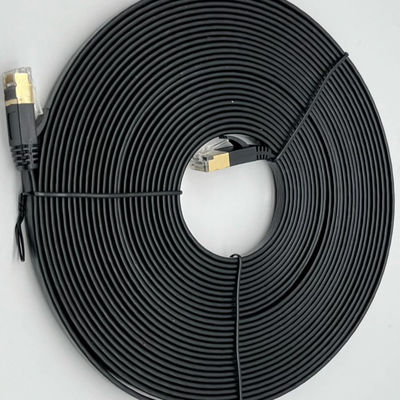 Assemblage de câble moulé noir sur mesure câble de patch Ethernet RJ45 Cat7 câble de connexion 8P8C câble