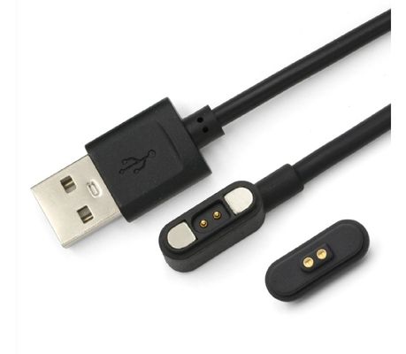 Cable de charge à courant élevé 3,0a USB 2 broches Adaptateur de charge circulaire Magnétique Pogo Pin