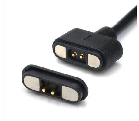 Cable de charge à courant élevé 3,0a USB 2 broches Adaptateur de charge circulaire Magnétique Pogo Pin