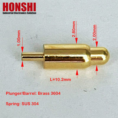 Dia 2,8 mm connecteur de broche de Pogo mâle longueur 10,2 mm type plongeur