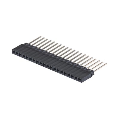 Connecteur de tête féminin à une rangée unique de 180 degrés 40P 2,54 mm de hauteur 8,5 mm de hauteur en plastique