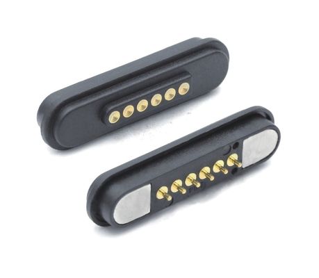 DC12V connecteur à ressort magnétique Pogo Pin imperméable à l'eau à angle droit