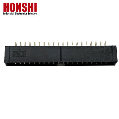 2.54mm Connecteur de tête de boîte H8.8 40P Connecteur électrique double rangée plaqué or