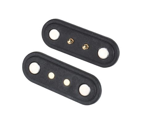 4p Pogo magnétique Pin à travers les trous Connecteurs à ressort chargés Connexions imperméables