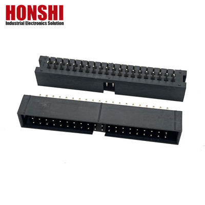 2.54mm Connecteur de tête de boîte H8.8 40P Connecteur électrique double rangée plaqué or