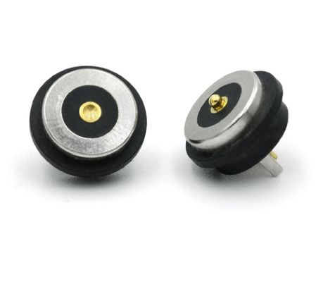 4p Pogo magnétique Pin à travers les trous Connecteurs à ressort chargés Connexions imperméables