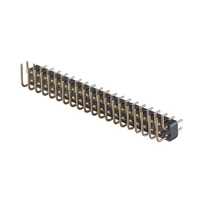 2.54mm Connecteur de tête de broche usinée à angle droit SMT SMD PCB à ligne unique
