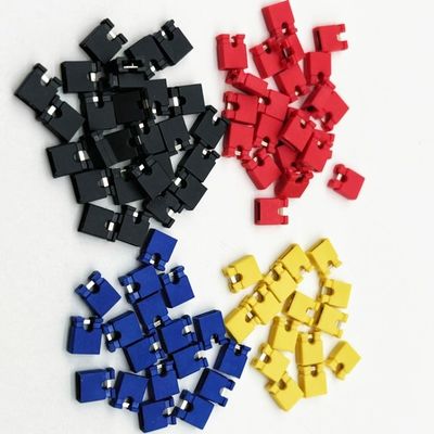 3A-5A 2.54mm Pitch Mini Jumper Hauteur 6.0mm Rouge Bleu Jaune Jaune Noir avec couvercle de forme ouverte