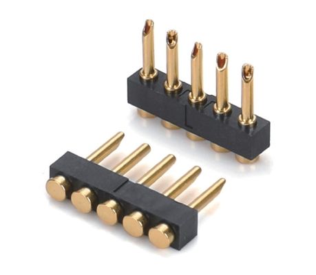 2.54mm Pitch féminin 6 broches connecteur PCB à ressort chargé connecteur Pogo Pin SMT type
